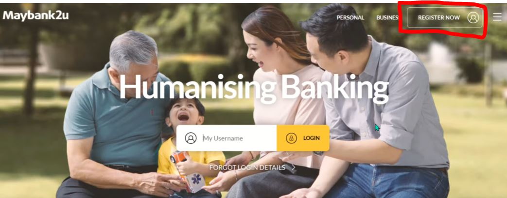Register Maybank Online Banking via Maybank2u Portal