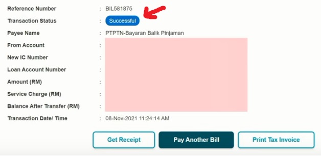 Cara Bayar Pinjaman PTPTN via MyBSN Online