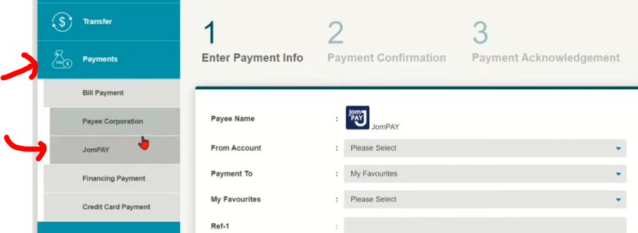 Cara Guna JomPAY BSN Online Payments Confirm