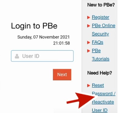Cara Reset Password Public Bank via Online Banking Portal