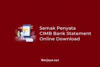 Semak Penyata CIMB Bank Statment Online Download