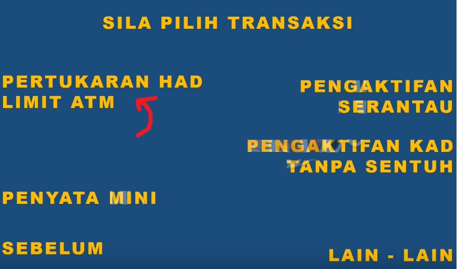Cara Ubah Limit Transaksi Bank Rakyat via ATM Machine